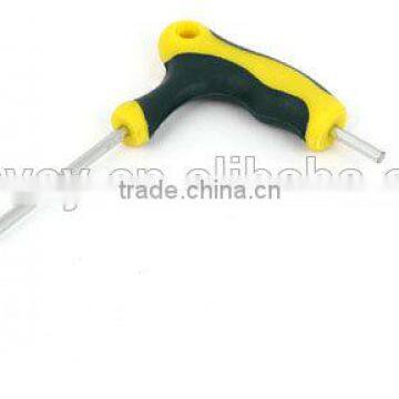 3mm Tip Antislip Plastic T Handle Metric Ball Head Hex Wrench Tool 14.5cm Long Wrench photo-2