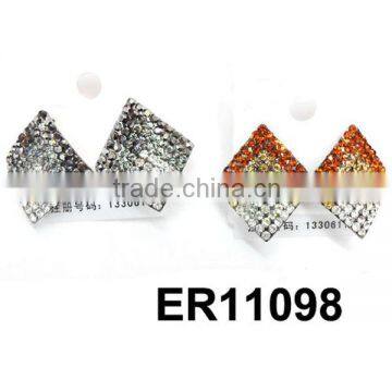 fashion colorful crystal diamond stud earrings