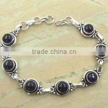 GENUINE AMETHYST.925 sterling silver bracelets, wholesale bracelets fashion bracelets