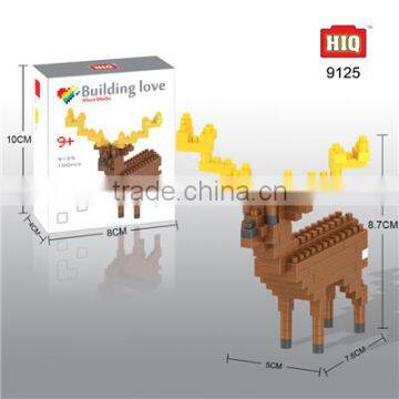 HIQ elk aninal zoo series plastic diy building blocks toys for adults