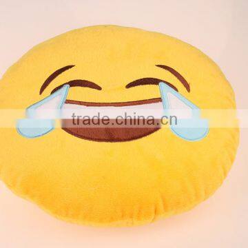 Top quality cute design certification stuffed toys custom plush cushion emoji pillows