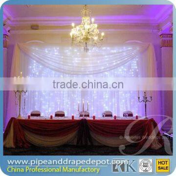 Allstar Elegant Telescopic Beautiful Pipe Drape System Organza Wedding Backdrop Curtain photo-2