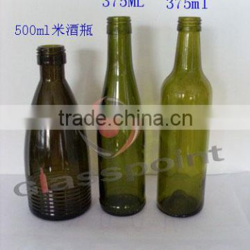 All kinds oil glass bottle, green bottles for cooking oil