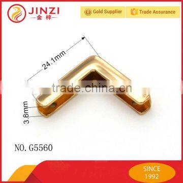 Decorative gold metal corner handbag hardware