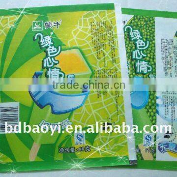 ice cream plastic bag with vivid picture