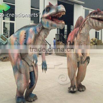 Simulation silicon walking dinosaur puppet