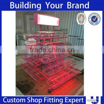 supermarket candy countertop pvc corrugated counter display boxes