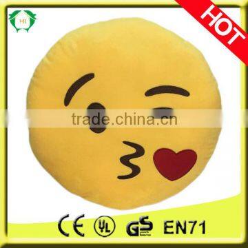 HI CE small gift factory cheap soft custom plush emoji pillow for selling