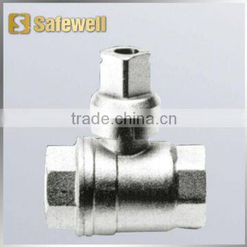 C.P. Full-flow Brass Ball Valve F.F. with Square Cap 13*13