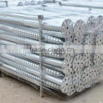 Hot-dipped galvanized ground screw for construction