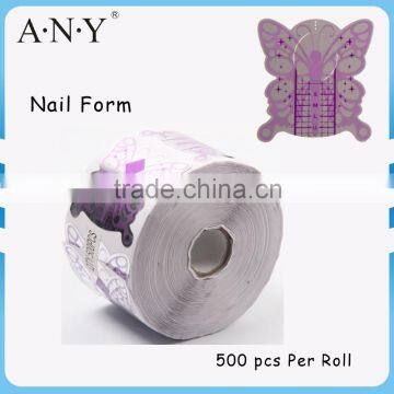 Nail Art Oval and Square Extension Nails Building Bufferfly Nail From in Nail Form