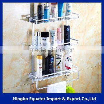 Hot Sale 3-tier Storage Holders Aluminum Wall Bathroom Rack/paper Towel Holder 12cm-wide