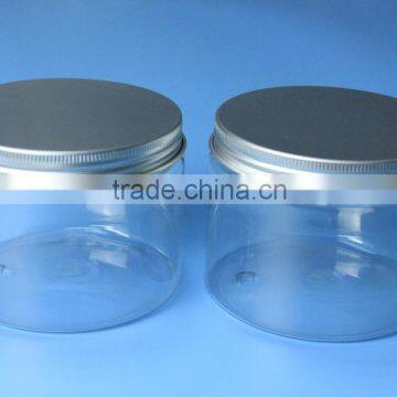 wide mouth plastic jar aluminium lid