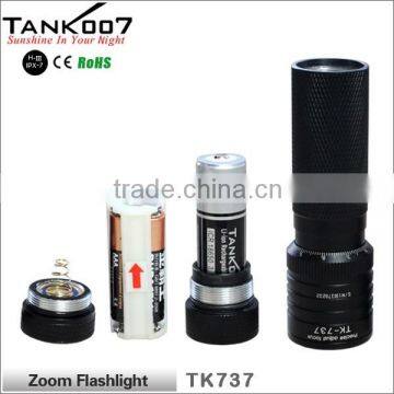 Zoom Focusing Adjustable Flashlight Tactical Holster Emergency Flashlight 500 Lumen TK737 photo-5