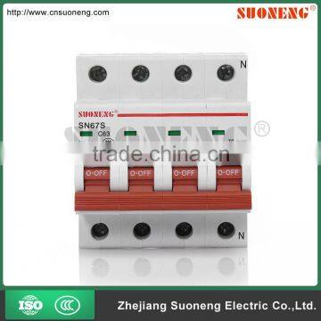 3P+N IC card meter mini circuit breaker SN67S