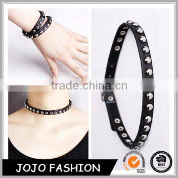 Fashion 2016 Korean Choker Necklace Jewelry For Women Leather Necklace