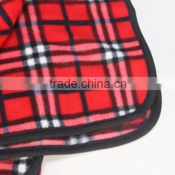 Multi-Purpose Travel Home Polyester Plaid Fleece Blanket