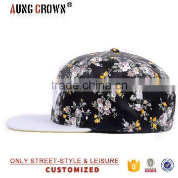 Wholesale High Quality Panels Custom Snapback Cap Leather photo-3