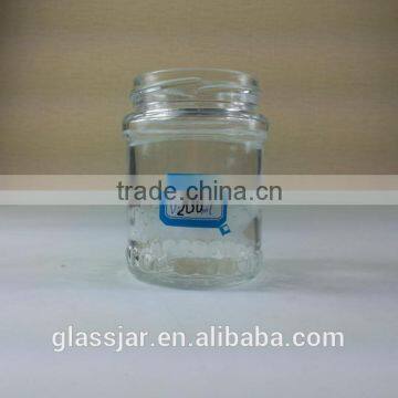 Glass jam jars with screw lid