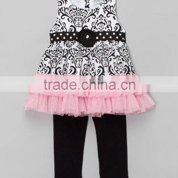 2016 New Arrival Toddler Outfits High Quality Baby Girls Ruffle Outfit Fashion Childrens Boutique Clothing photo-2
