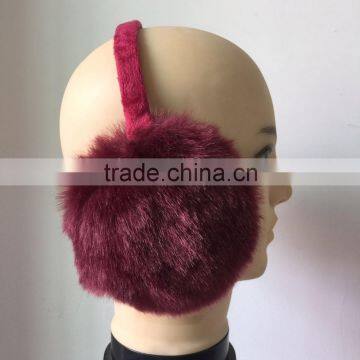 2016 Winter Big Size Faux Fox Fur Earmuffs Ear Muff Artificial Raccon Fur Warm Ear Cover Ladies Earmuffs photo-2