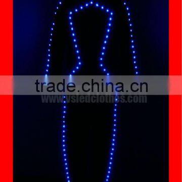 DMX 512 controlled lights LED dance costumes pulse to music / LED light tron dance suit / stilts walker led robot costume