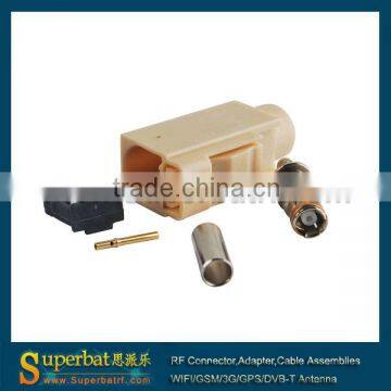 Fakra crimp Jack connector Code I- Beige/1001 for Bluetooth