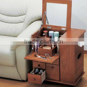 Folding New design cheap hot sale top-grade wood dressing table with mirror in brown and white                        
                                                Quality Choice