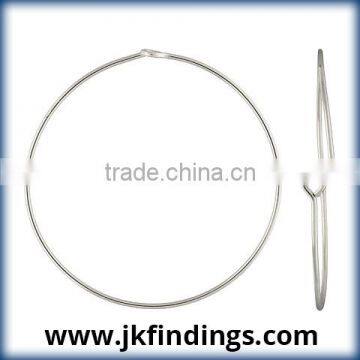 1/10th Silver Filled Jewelry Findings: .70x30.0mm Wire Beading Hoop AT