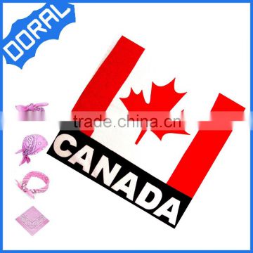 china manufacturer canada flag cotton square bandana