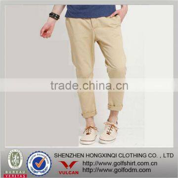 slim fit khaki leisure pants for men