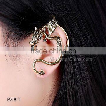 2015 Personalized punk anti allergy alloy electroplate dragon earring