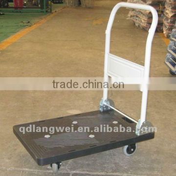 No noise plastic folding flatform hand trolley