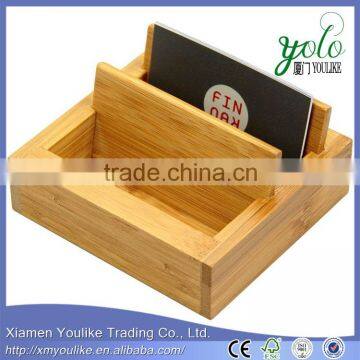 Holder Mobile Phone Stand Bamboo Desk Business Card