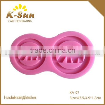 K-sun cake decorating tools famous bag logo fondant Silicone mold reposteria