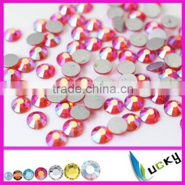 Wholesale sun ab hyacinth ab orange ab fuchsia ab color nail crystals flat back non hotfix strass