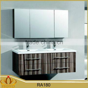 Antique Mdf Waterproof Hung Double Basin Bathroom Vanity Cabinet RA180 Supplier's Choice