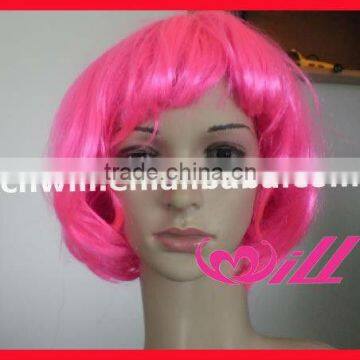 Hot Fashion Cosplay Wig Synthetic Wigs Cheap Party Wig Hot Pink Wigs Synthetic Hair Wigs