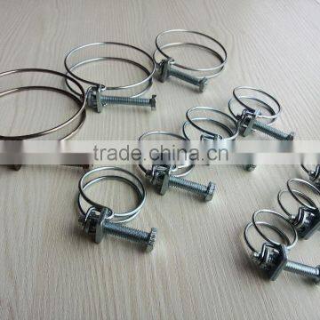 China Stainless steel double wire hose clamp with high quality