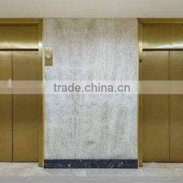 Gold Mirror Etching Cabin Passenger Elevator cover