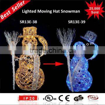 Animated Moving head light snowman with LED