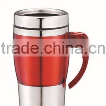 450ml double wall stainless steel auto mug