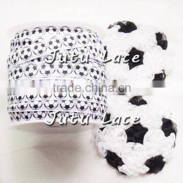 THe Flag Day elastic ribbon accessories, football style feather, mini ribbon flower material