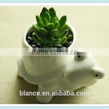 ceramic tortoise planter cute turtle shape flower pot decorative