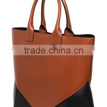 Luxury genuine leather lady tote bag