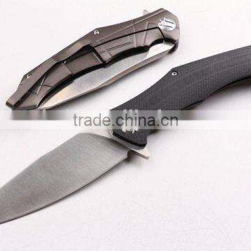 OEM outdoor G10 handle pocket knife with sanding surface