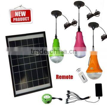 Portable solar lighting system with USB charger for mobile phone (JR-CGY)12W solar panel LED solar emergency light,