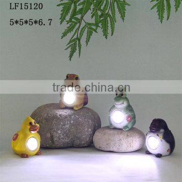 Mini animal polyresin solar lighting