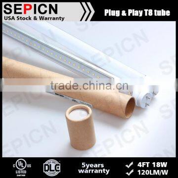 UL DLC 4FT 18W T8 Led tube direct replacement fluorescent tube lamp