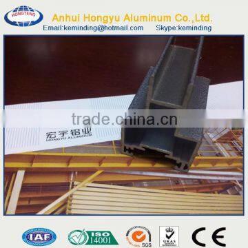 fine texture aluminium extruded profile powder coated sliding aluminum profile